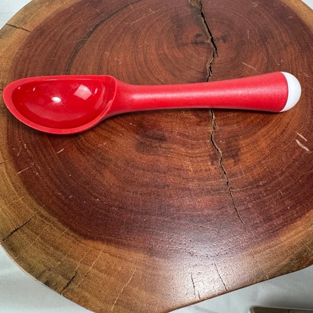 Red Ice Cream Scoop Spoon Kitchen Tool Vintage